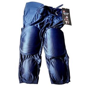 Cramer Youth L 27-28" Dazzle 7-Padded Integrated Football Game Pants Navy Blue